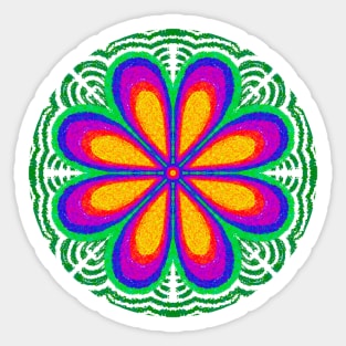 Flower rainbow mandala Sticker